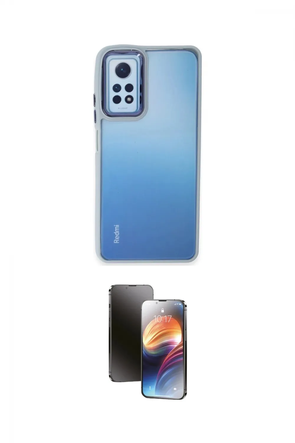 ieg™ Redmi Note 12 Pro 4G Kılıf Eksen Doku Prime - Siyah 3D Antistatik Mat Seramik Nano Ekran Koruyucu