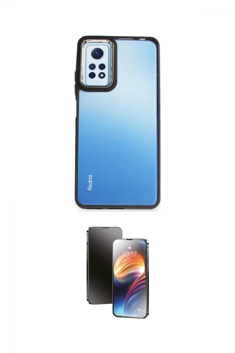 ieg™ Redmi Note 12 Pro 4G Kılıf Eksen Doku Prime - Siyah 3D Antistatik Mat Seramik Nano Ekran Koruyucu