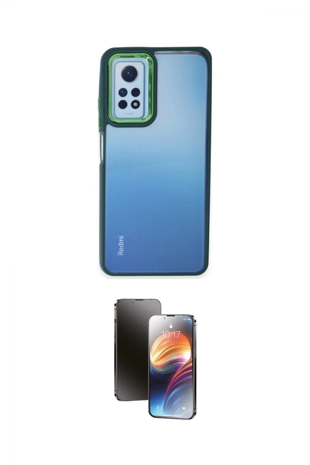 ieg™ Redmi Note 12 Pro 4G Kılıf Eksen Doku Prime - Siyah 3D Antistatik Mat Seramik Nano Ekran Koruyucu