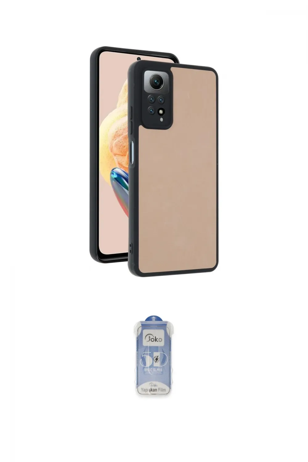 ieg™ Redmi Note 12 Pro 4G Kılıf Kıvılcım Işık Serisi - Siyah Joko Magic 5D Cam