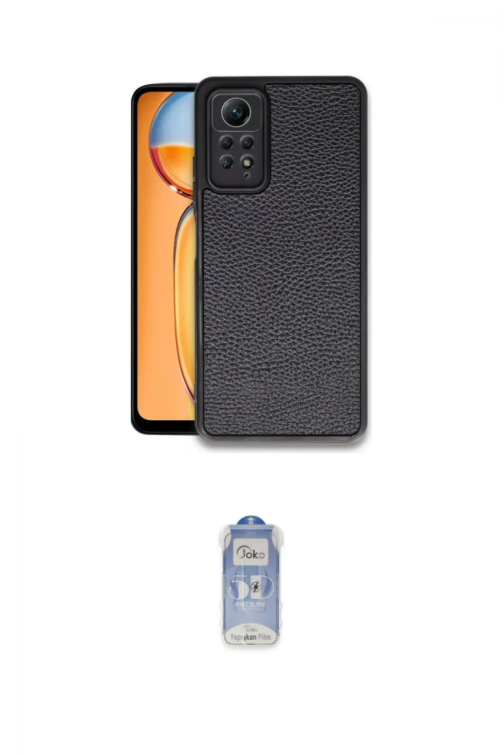 ieg™ Redmi Note 12 Pro 4G Kılıf Kıvılcım Işık Serisi - Siyah Joko Magic 5D Cam