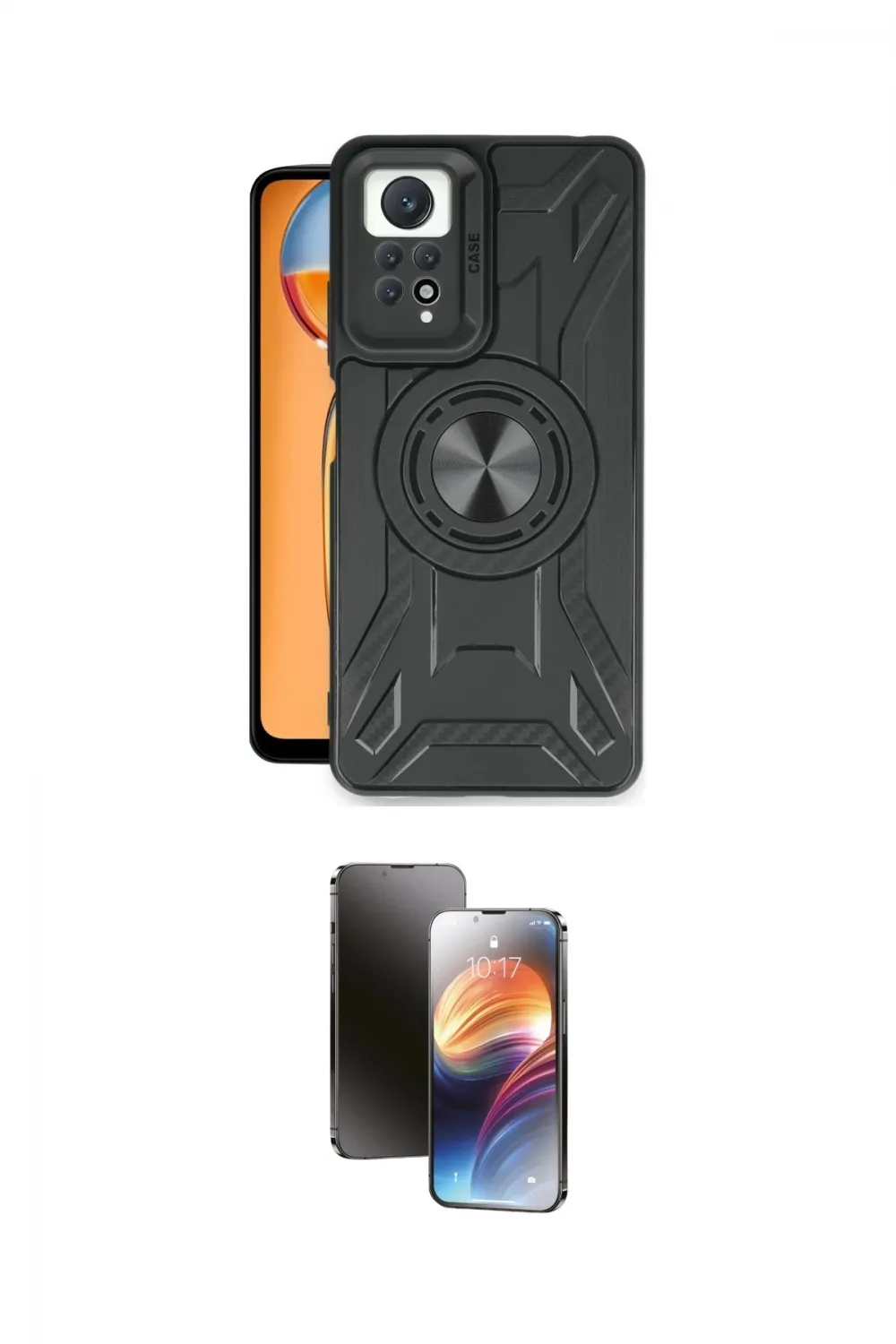 ieg™ Redmi Note 12 Pro 4G Kılıf Nova Yansıma Prime - Siyah 3D Antistatik Mat Seramik Nano Ekran Koruyucu