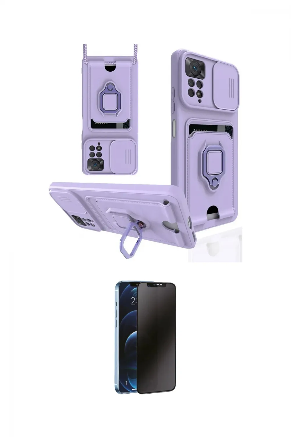 ieg™ Redmi Note 12 Pro 4G Kılıf Vadi Form Prime - Siyah 3D Antistatik Hayalet Cam Ekran Koruyucu