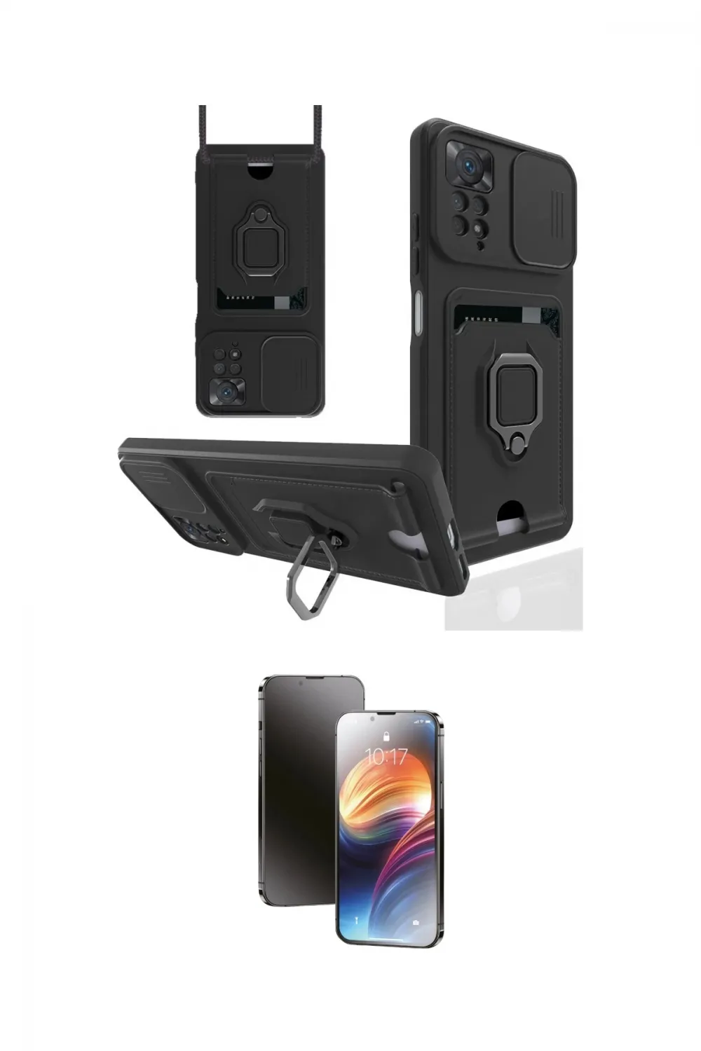 ieg™ Redmi Note 12 Pro 4G Kılıf Vadi Form Prime - Siyah 3D Antistatik Mat Seramik Nano Ekran Koruyucu