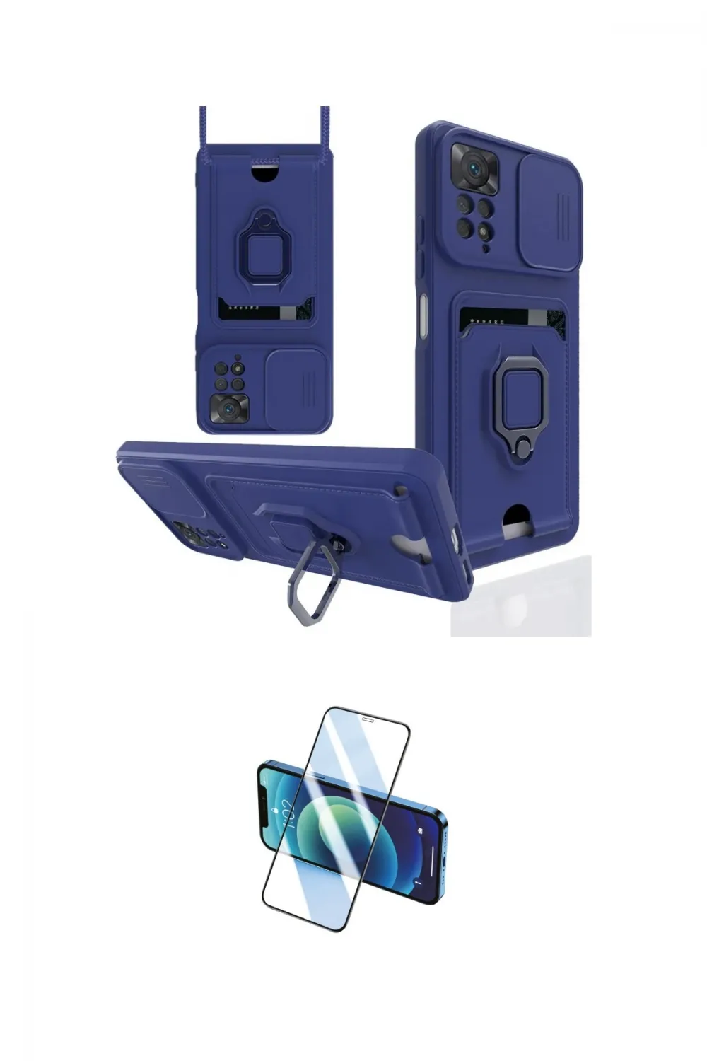 ieg™ Redmi Note 12 Pro 4G Kılıf Vadi Form Prime - Siyah 3D Antistatik Seramik Nano Ekran Koruyucu