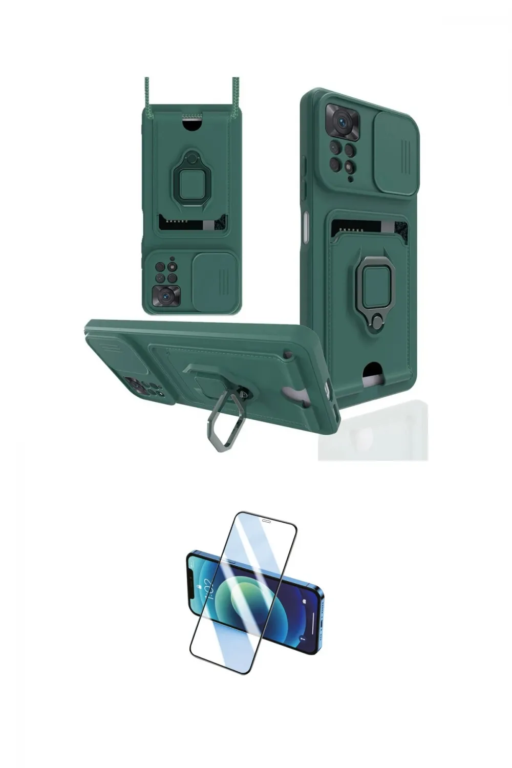 ieg™ Redmi Note 12 Pro 4G Kılıf Vadi Form Prime - Siyah 3D Antistatik Seramik Nano Ekran Koruyucu