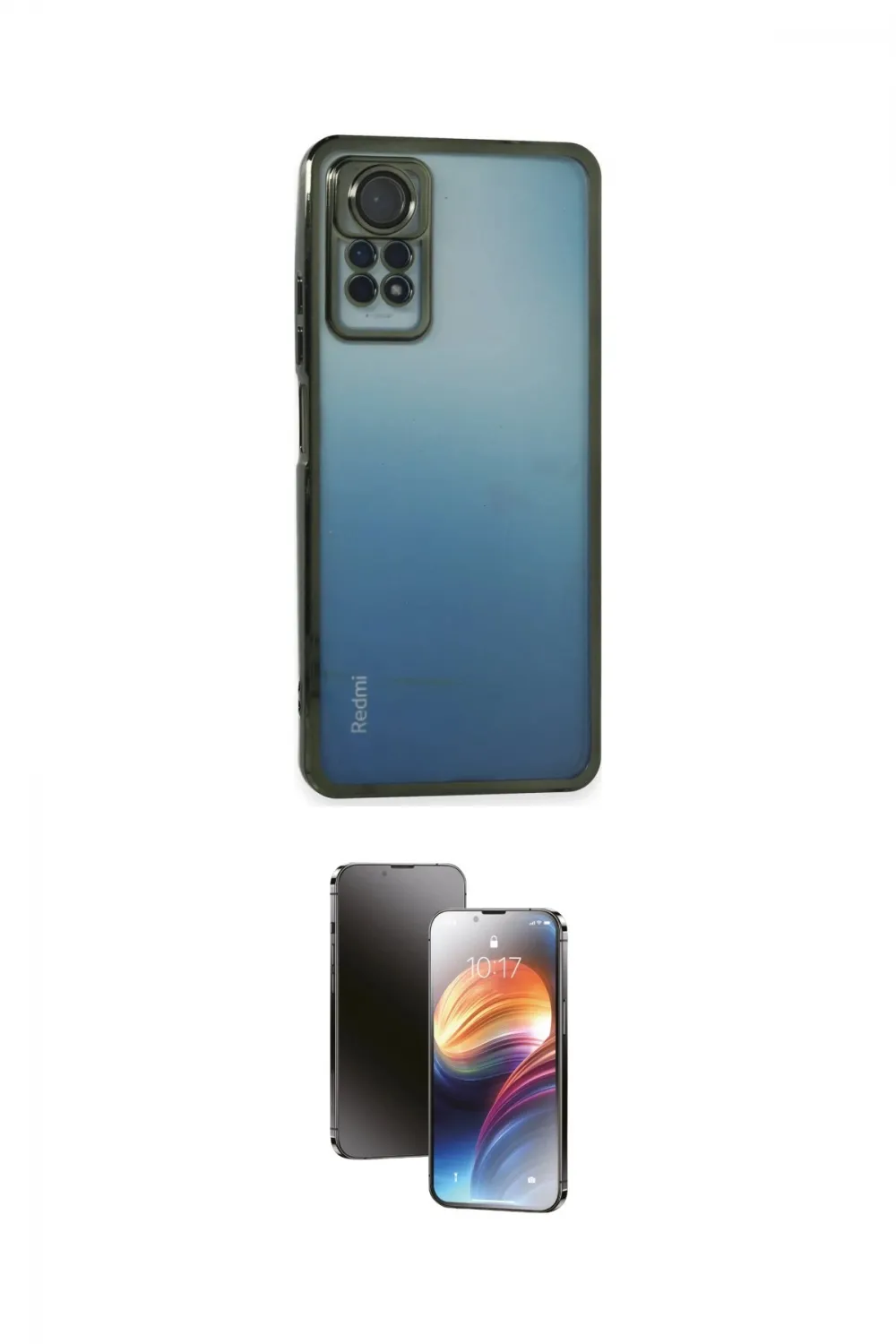 ieg™ Redmi Note 12 Pro 4G Kılıf Vadi Minimal - Siyah 3D Antistatik Mat Seramik Nano Ekran Koruyucu
