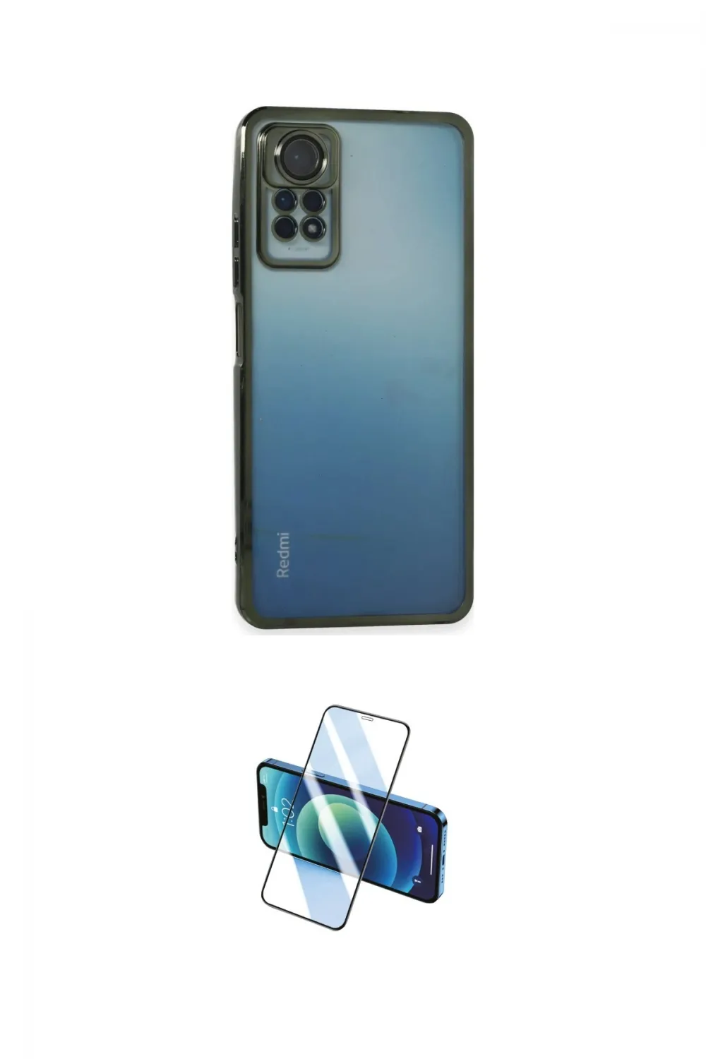 ieg™ Redmi Note 12 Pro 4G Kılıf Vadi Minimal - Siyah 3D Antistatik Seramik Nano Ekran Koruyucu