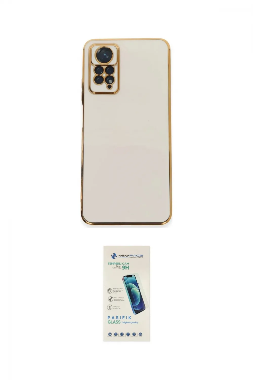 ieg™ Redmi Note 12 Pro 4G Kılıf Yankı Serisi - Şeffaf Pasifik Cam Ekran Koruyucu