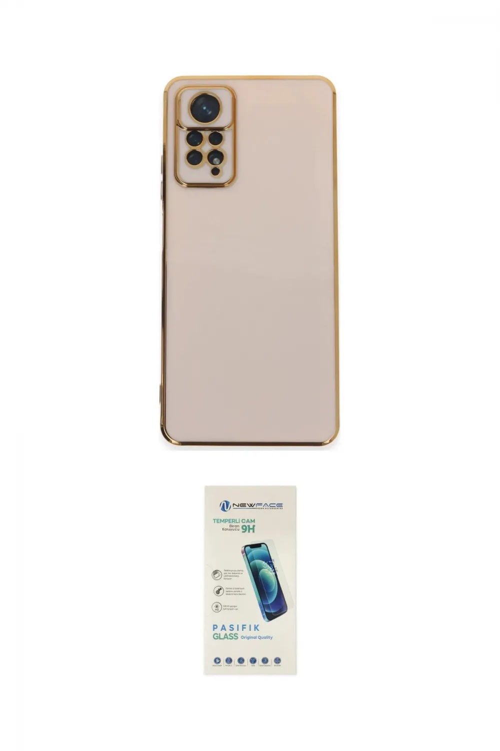 ieg™ Redmi Note 12 Pro 4G Kılıf Yankı Serisi - Şeffaf Pasifik Cam Ekran Koruyucu
