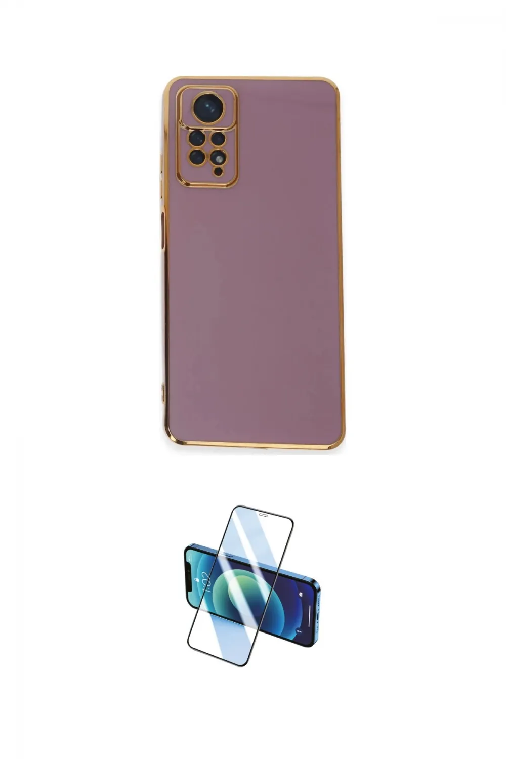 ieg™ Redmi Note 12 Pro 4G Kılıf Yankı Serisi - Siyah 3D Antistatik Cam Ekran Koruyucu