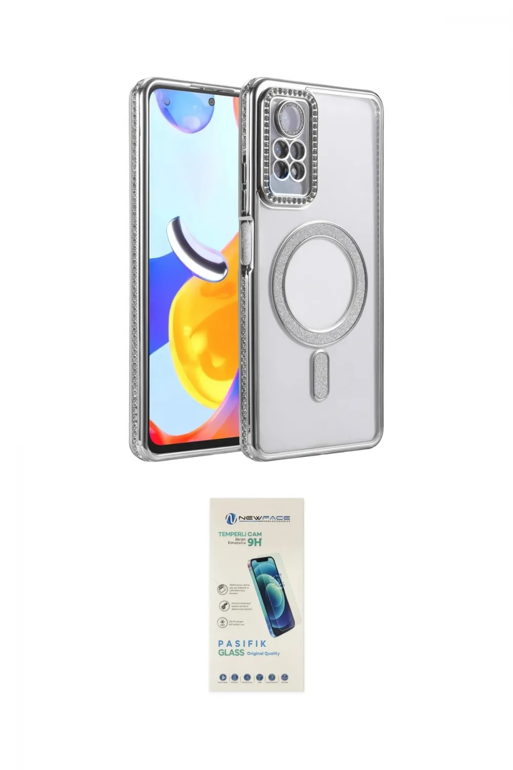 ieg™ Redmi Note 12 Pro 4G Kılıf Zirve Doku Prime - Şeffaf Pasifik Cam Ekran Koruyucu