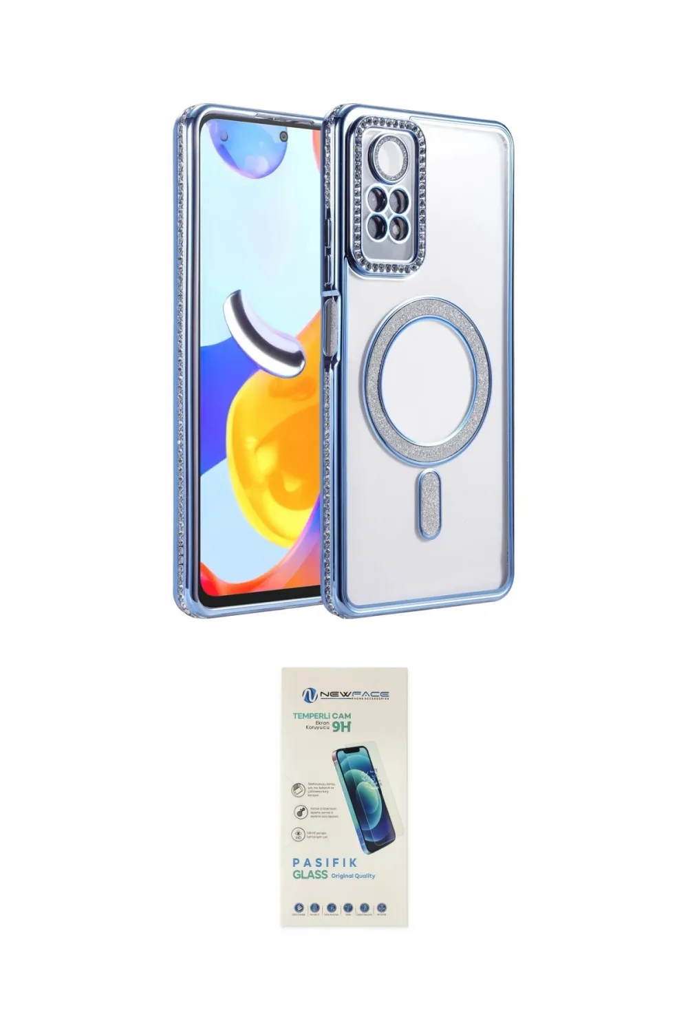 ieg™ Redmi Note 12 Pro 4G Kılıf Zirve Doku Prime - Şeffaf Pasifik Cam Ekran Koruyucu
