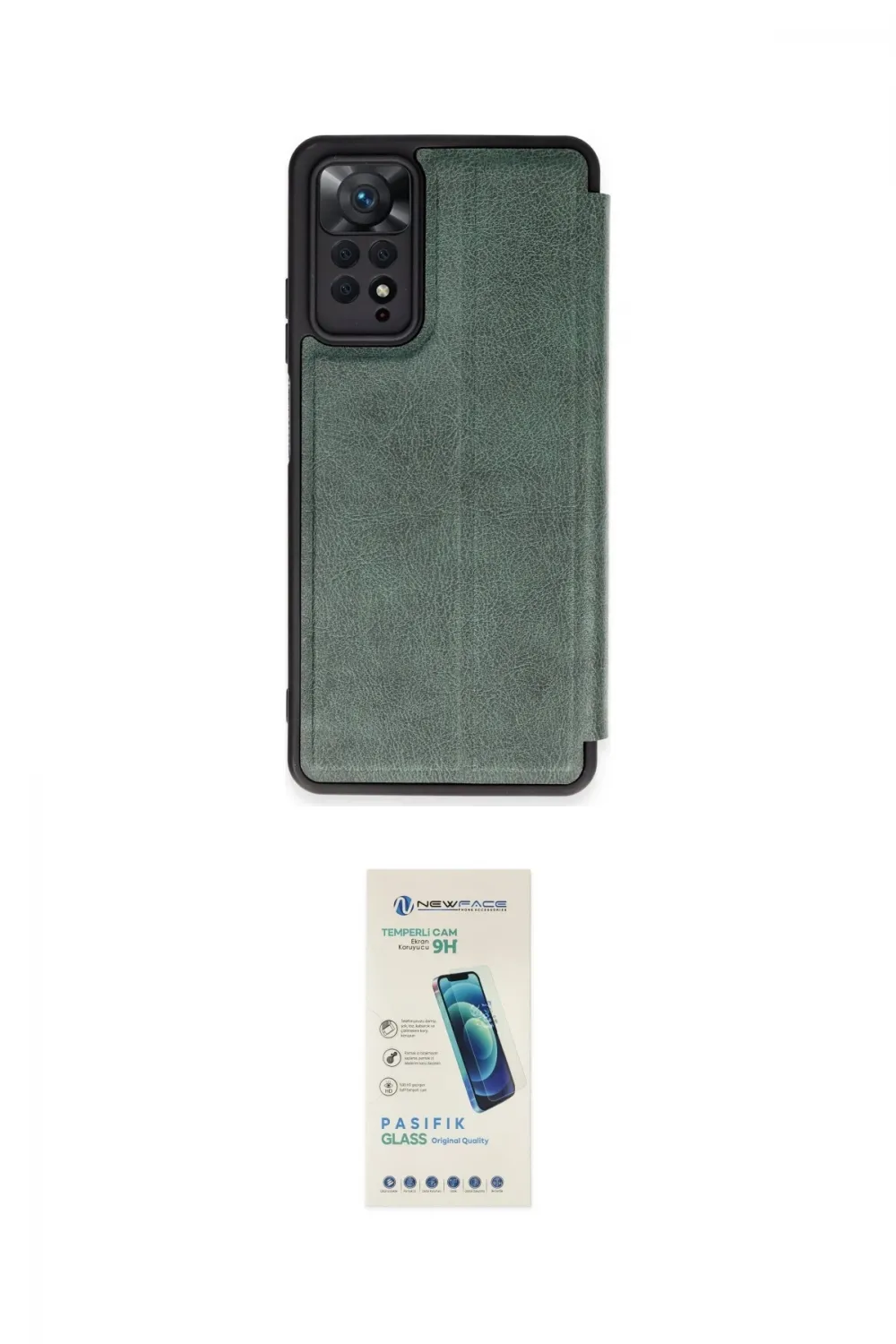 ieg™ Redmi Note 12 Pro 4G Kılıf Zirve Yansıma Serisi - Şeffaf Pasifik Cam Ekran Koruyucu