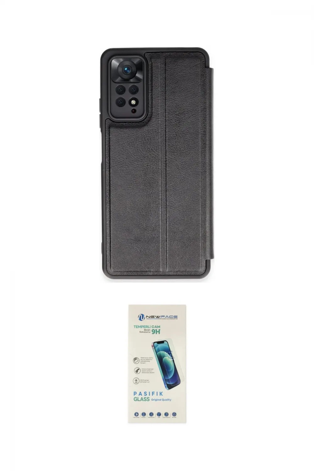 ieg™ Redmi Note 12 Pro 4G Kılıf Zirve Yansıma Serisi - Şeffaf Pasifik Cam Ekran Koruyucu
