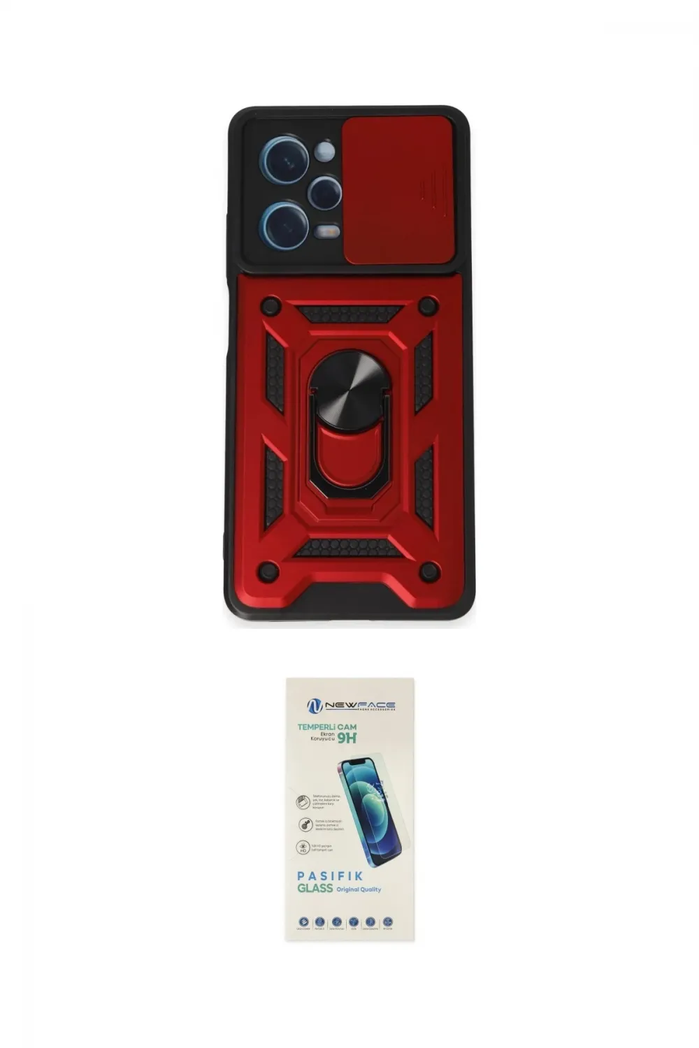 ieg™ Redmi Note 12 Pro 5G Kılıf Ahenk Klasik - Şeffaf Pasifik Cam Ekran Koruyucu
