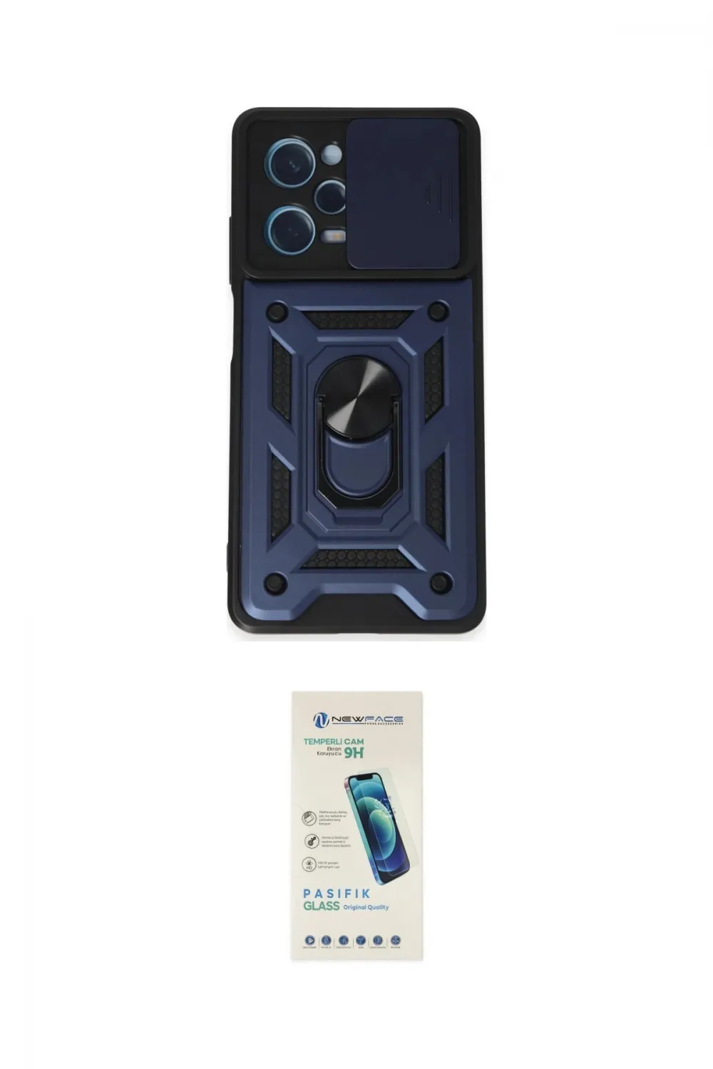 ieg™ Redmi Note 12 Pro 5G Kılıf Ahenk Klasik - Şeffaf Pasifik Cam Ekran Koruyucu