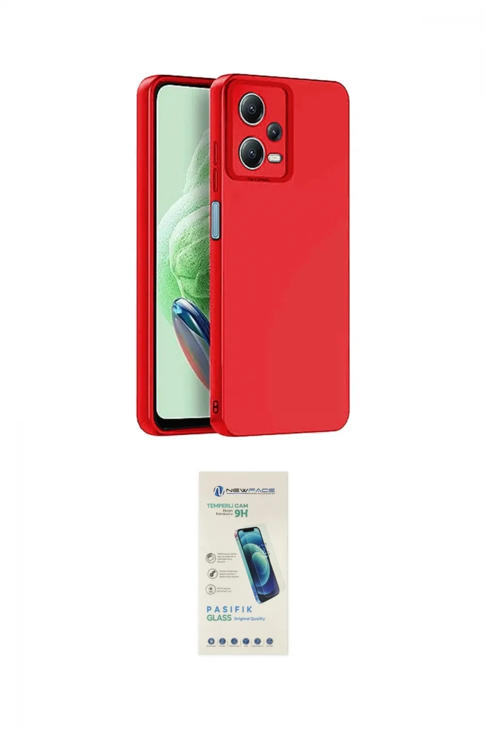 ieg™ Redmi Note 12 Pro 5G Kılıf Ahenk Serisi - Şeffaf Pasifik Cam Ekran Koruyucu