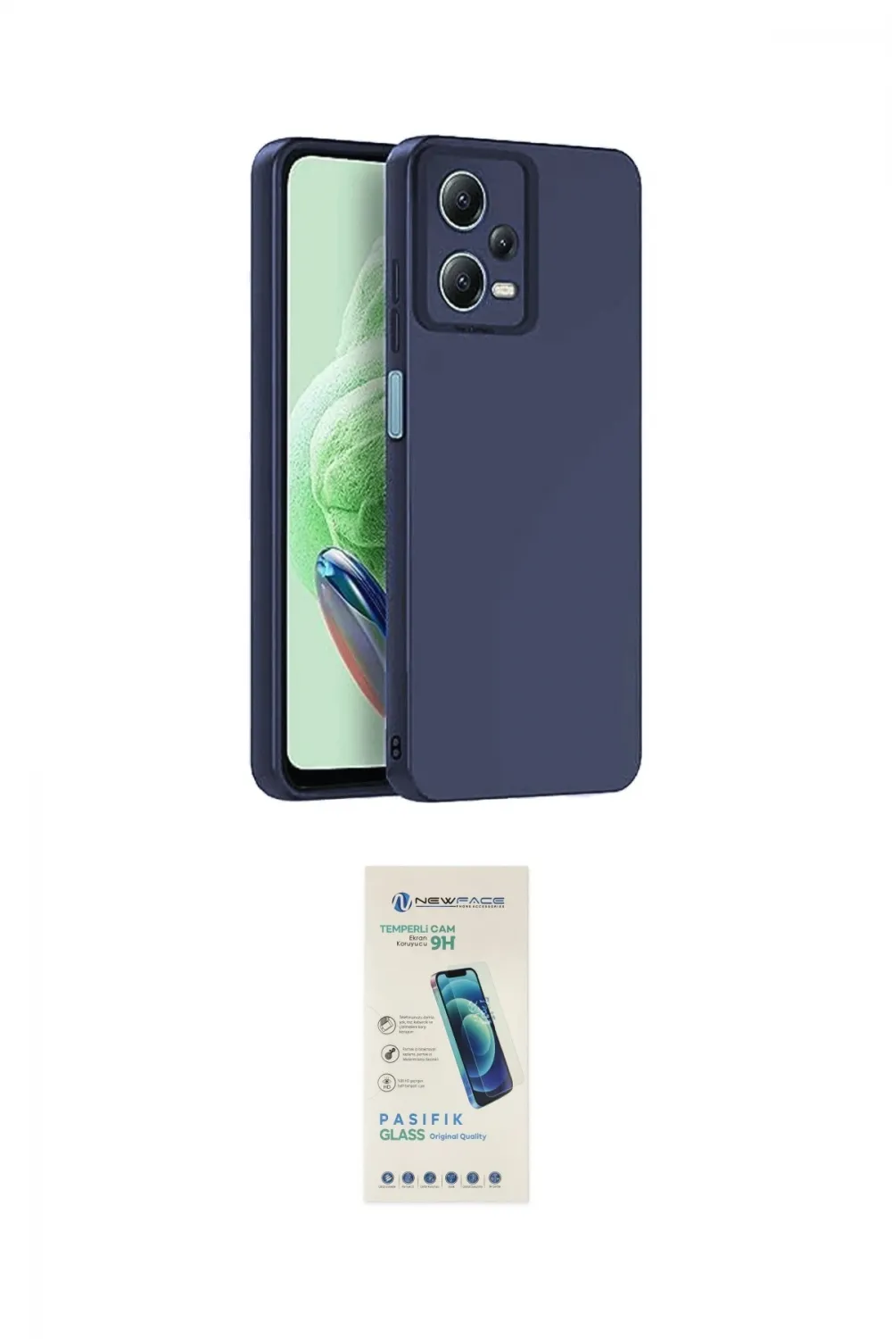 ieg™ Redmi Note 12 Pro 5G Kılıf Ahenk Serisi - Şeffaf Pasifik Cam Ekran Koruyucu