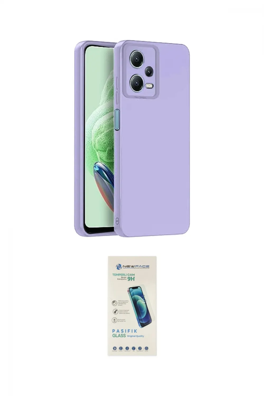 ieg™ Redmi Note 12 Pro 5G Kılıf Ahenk Serisi - Şeffaf Pasifik Cam Ekran Koruyucu