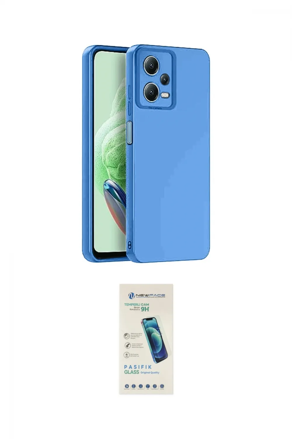 ieg™ Redmi Note 12 Pro 5G Kılıf Ahenk Serisi - Şeffaf Pasifik Cam Ekran Koruyucu