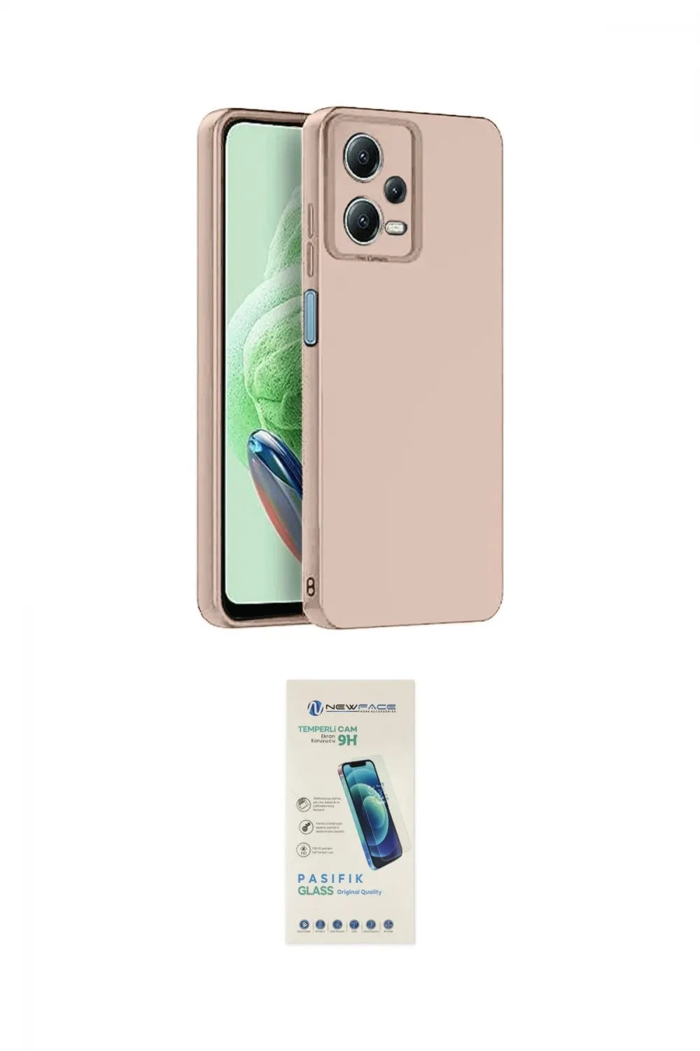 ieg™ Redmi Note 12 Pro 5G Kılıf Ahenk Serisi - Şeffaf Pasifik Cam Ekran Koruyucu