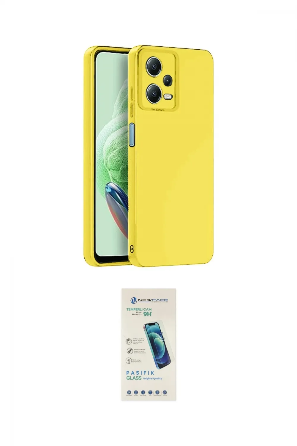 ieg™ Redmi Note 12 Pro 5G Kılıf Ahenk Serisi - Şeffaf Pasifik Cam Ekran Koruyucu