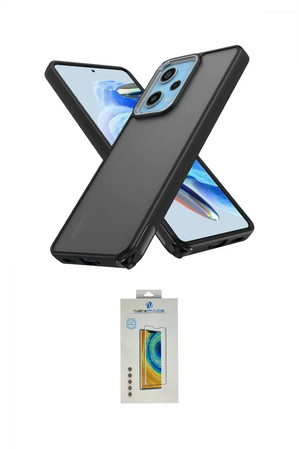 ieg™ Redmi Note 12 Pro 5G Kılıf Atlas Form - Siyah Polymer Nano Ekran Koruyucu