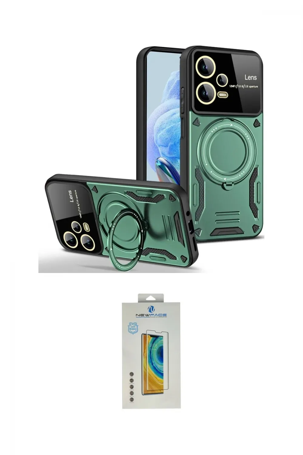 ieg™ Redmi Note 12 Pro 5G Kılıf Kıvılcım Modern Serisi - Siyah Polymer Nano Ekran Koruyucu