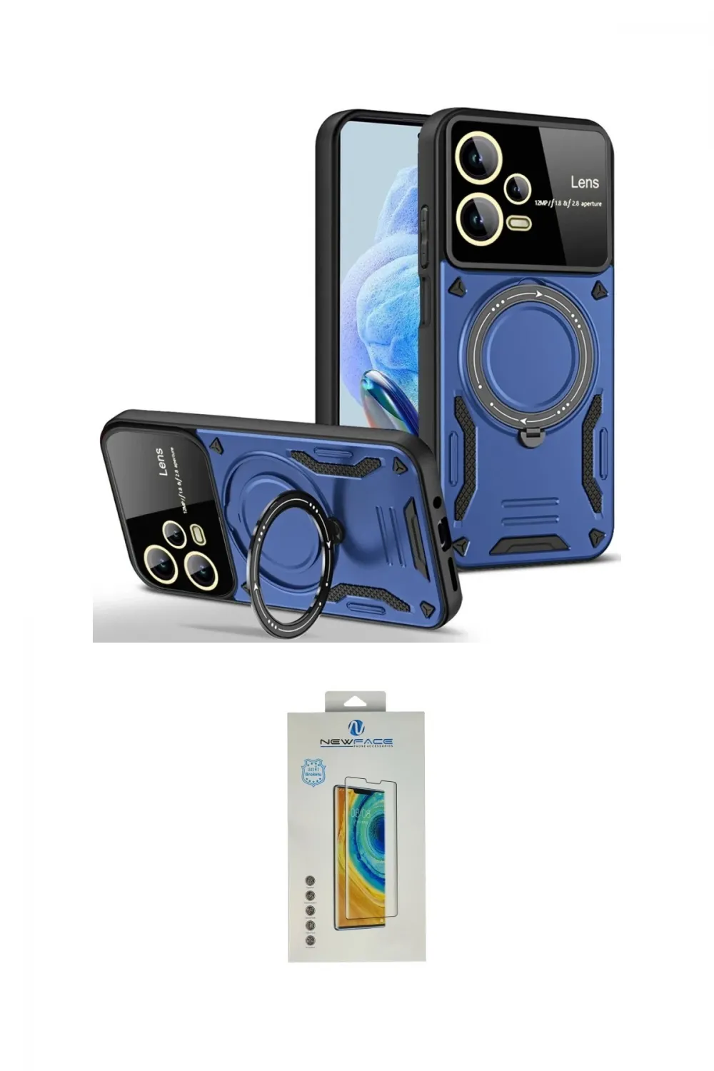 ieg™ Redmi Note 12 Pro 5G Kılıf Kıvılcım Modern Serisi - Siyah Polymer Nano Ekran Koruyucu