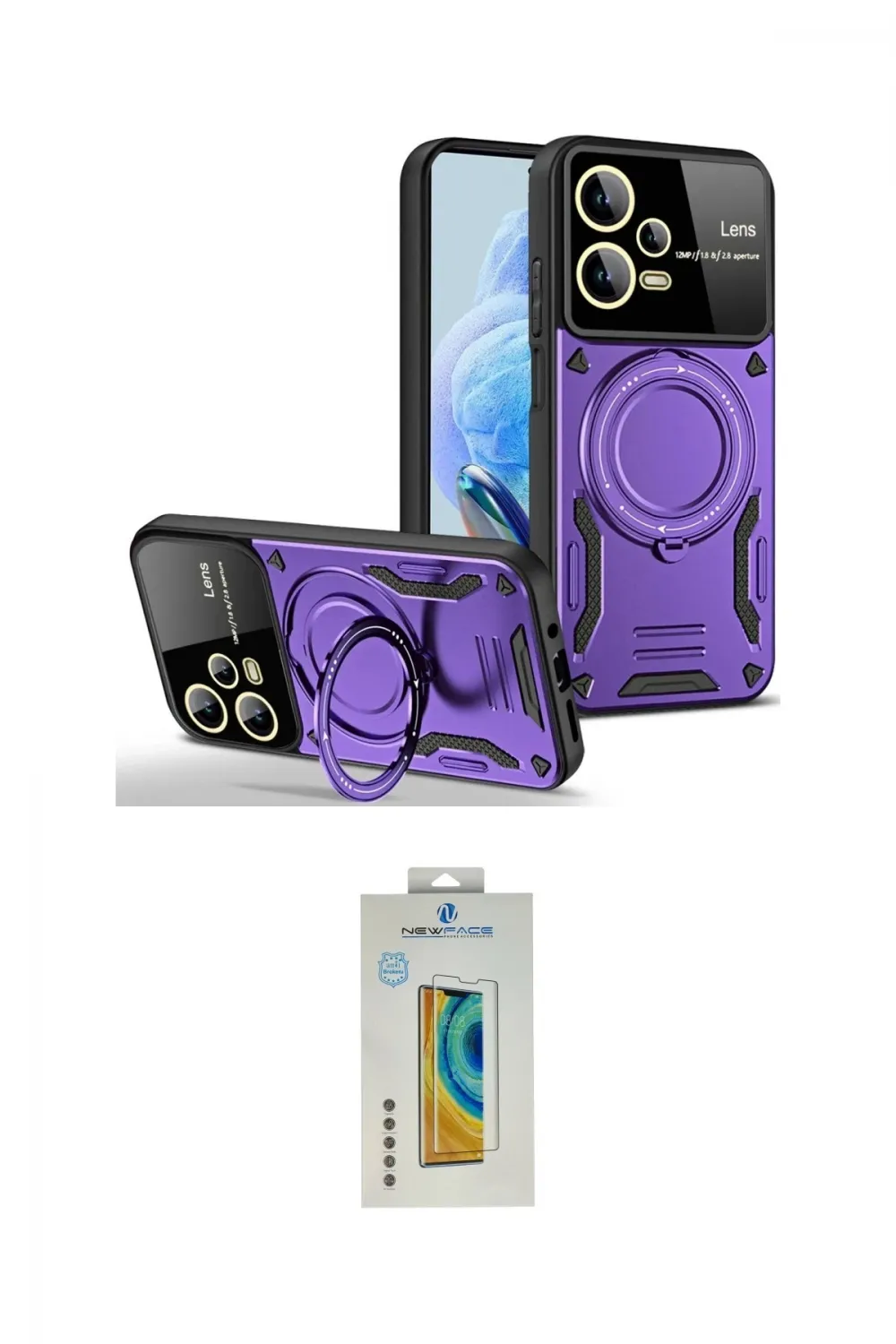 ieg™ Redmi Note 12 Pro 5G Kılıf Kıvılcım Modern Serisi - Siyah Polymer Nano Ekran Koruyucu