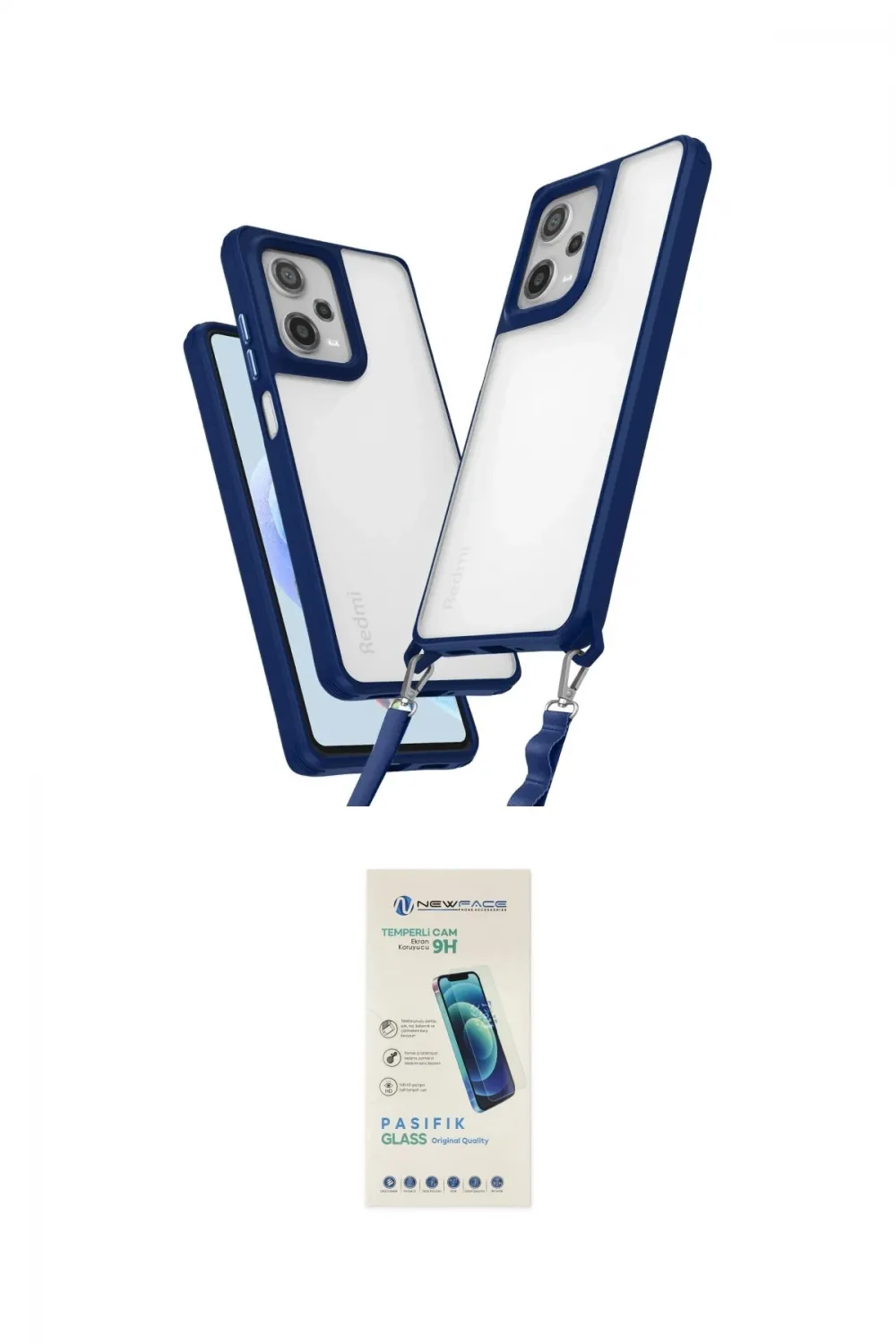 ieg™ Redmi Note 12 Pro 5G Kılıf Ufuk Klasik - Şeffaf Pasifik Cam Ekran Koruyucu