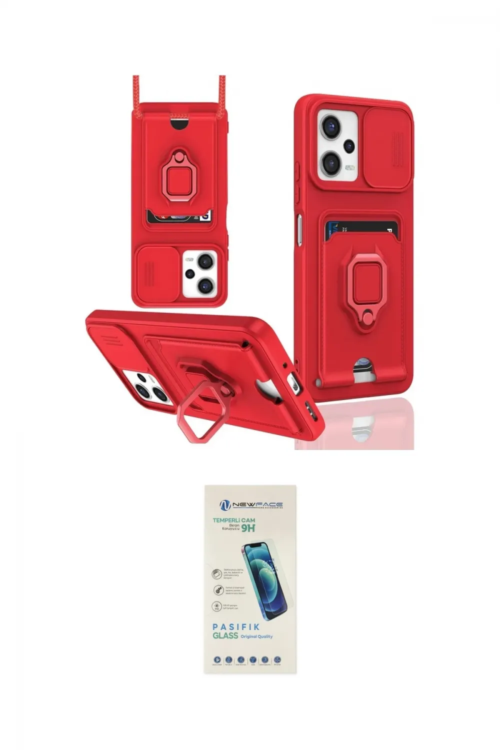 ieg™ Redmi Note 12 Pro 5G Kılıf Vadi Form Prime - Şeffaf Pasifik Cam Ekran Koruyucu