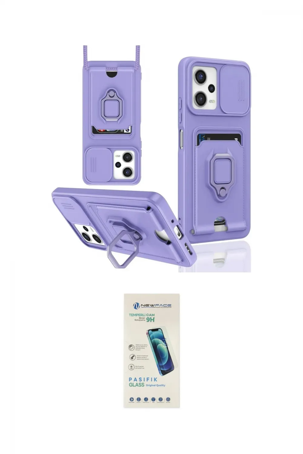 ieg™ Redmi Note 12 Pro 5G Kılıf Vadi Form Prime - Şeffaf Pasifik Cam Ekran Koruyucu