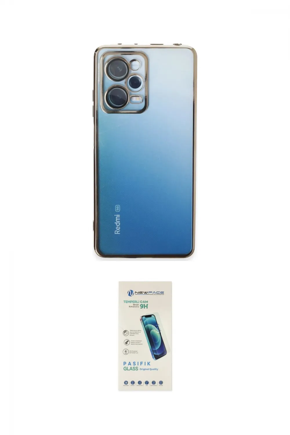 ieg™ Redmi Note 12 Pro 5G Kılıf Vadi Minimal - Şeffaf Pasifik Cam Ekran Koruyucu
