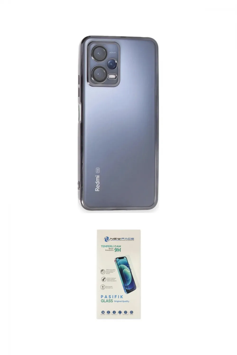 ieg™ Redmi Note 12 Pro 5G Kılıf Vadi Minimal - Şeffaf Pasifik Cam Ekran Koruyucu