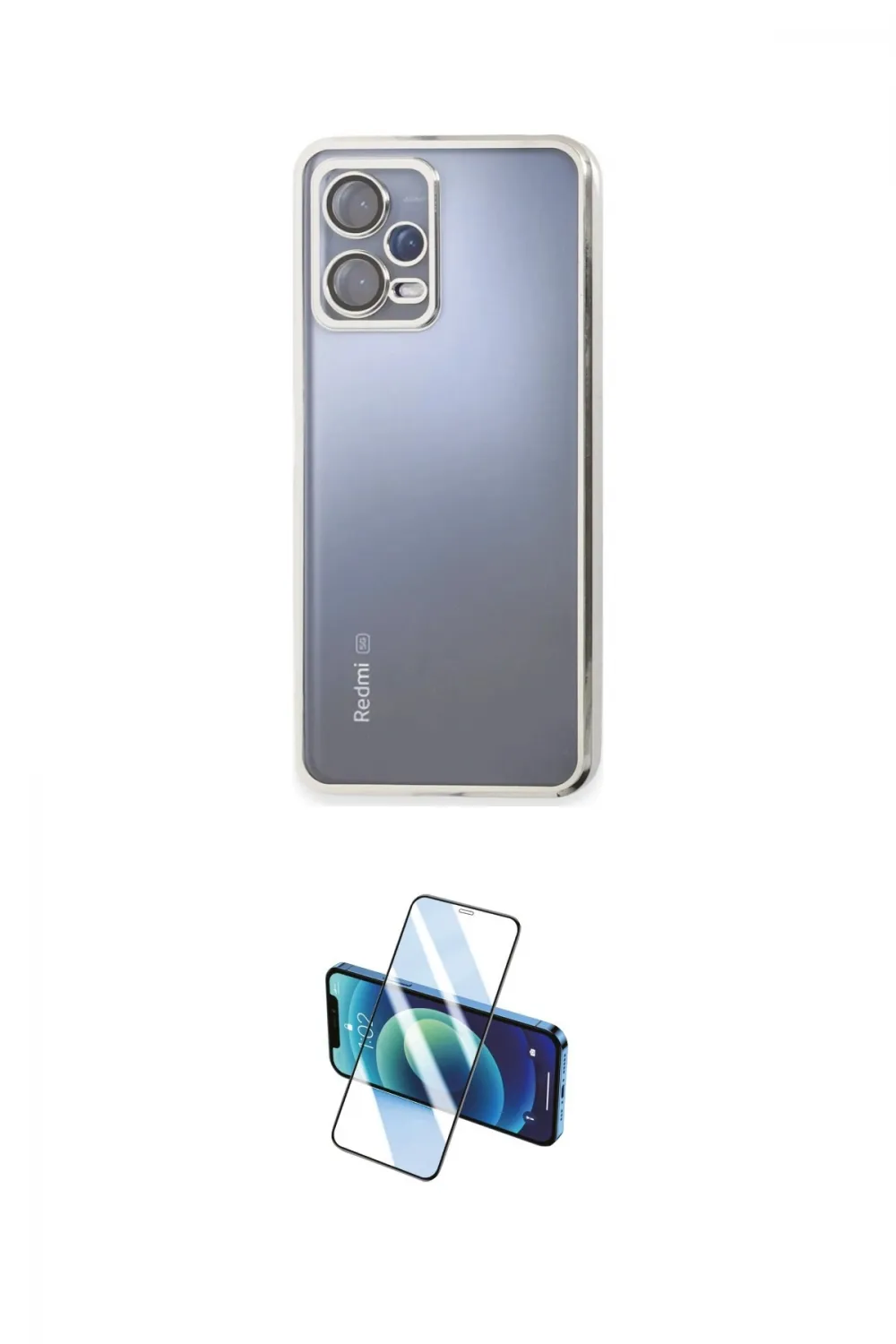 ieg™ Redmi Note 12 Pro 5G Kılıf Vadi Minimal - Siyah 3D Antistatik Cam Ekran Koruyucu