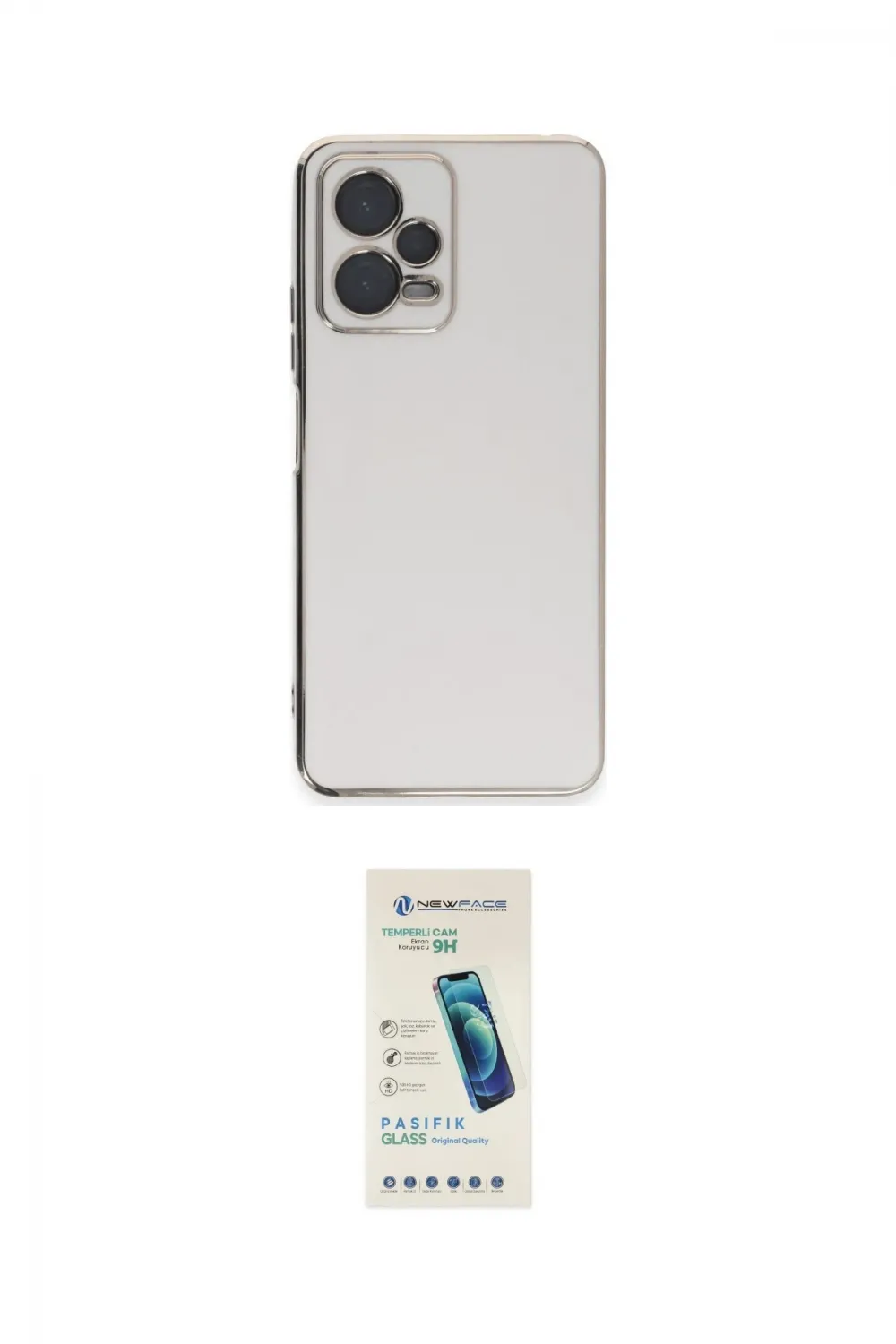 ieg™ Redmi Note 12 Pro 5G Kılıf Yankı Serisi - Şeffaf Pasifik Cam Ekran Koruyucu