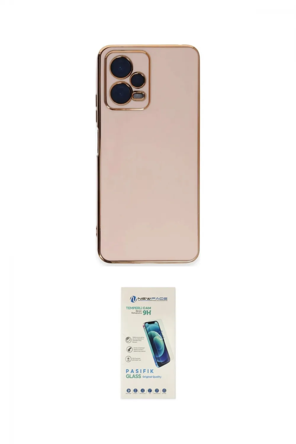 ieg™ Redmi Note 12 Pro 5G Kılıf Yankı Serisi - Şeffaf Pasifik Cam Ekran Koruyucu