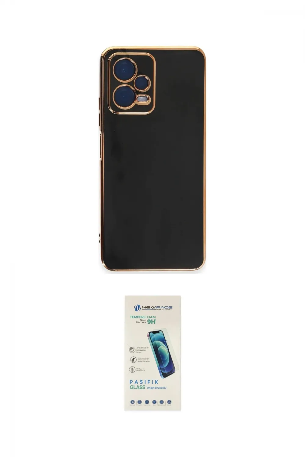 ieg™ Redmi Note 12 Pro 5G Kılıf Yankı Serisi - Şeffaf Pasifik Cam Ekran Koruyucu