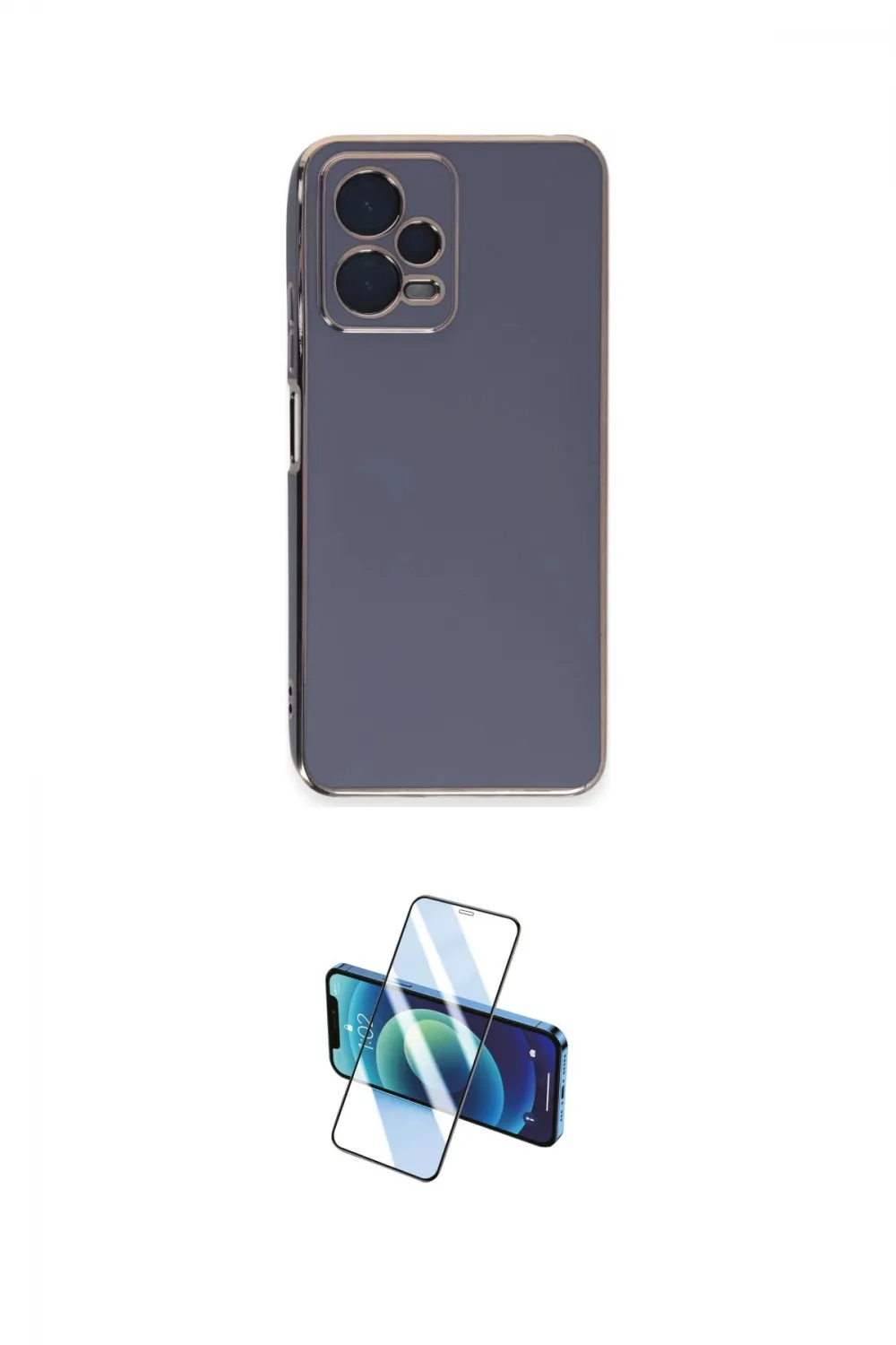 ieg™ Redmi Note 12 Pro 5G Kılıf Yankı Serisi - Siyah 3D Antistatik Cam Ekran Koruyucu