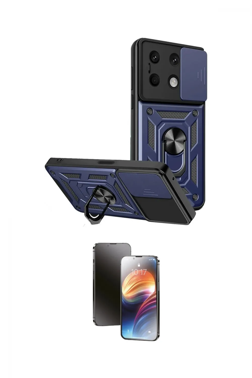 ieg™ Redmi Note 13 4G Kılıf Ahenk Klasik - Siyah 3D Antistatik Mat Seramik Nano Ekran Koruyucu