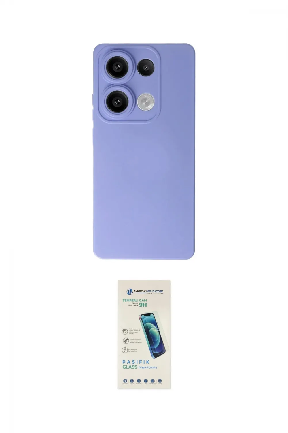 ieg™ Redmi Note 13 4G Kılıf Ahenk Serisi - Şeffaf Pasifik Cam Ekran Koruyucu