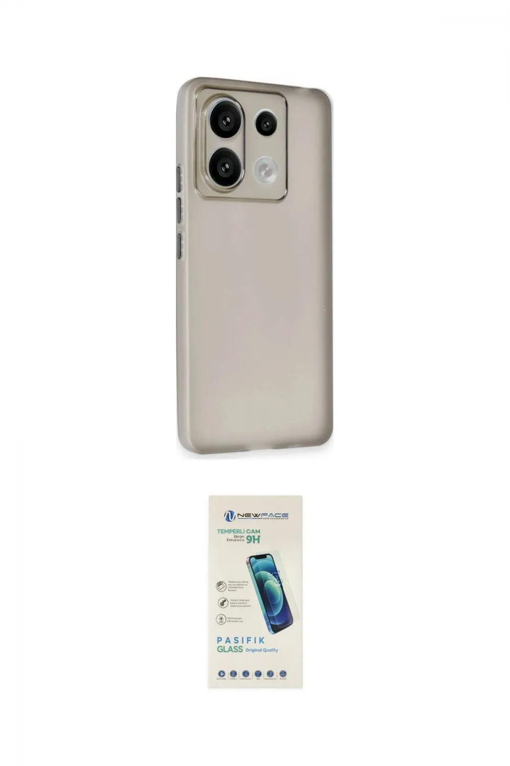 ieg™ Redmi Note 13 4G Kılıf Atlas Minimal Prime - Şeffaf Pasifik Cam Ekran Koruyucu