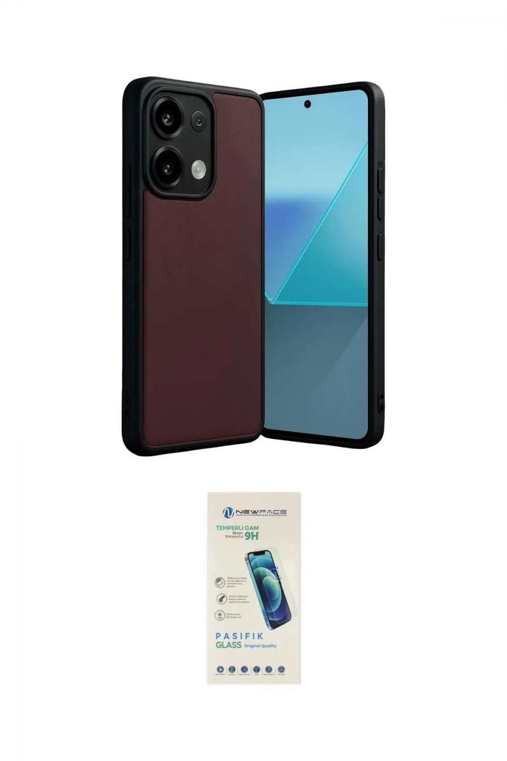 ieg™ Redmi Note 13 4G Kılıf Kıvılcım Işık Serisi - Şeffaf Pasifik Cam Ekran Koruyucu