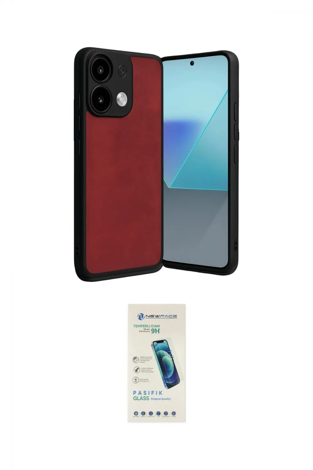 ieg™ Redmi Note 13 4G Kılıf Kıvılcım Işık Serisi - Şeffaf Pasifik Cam Ekran Koruyucu