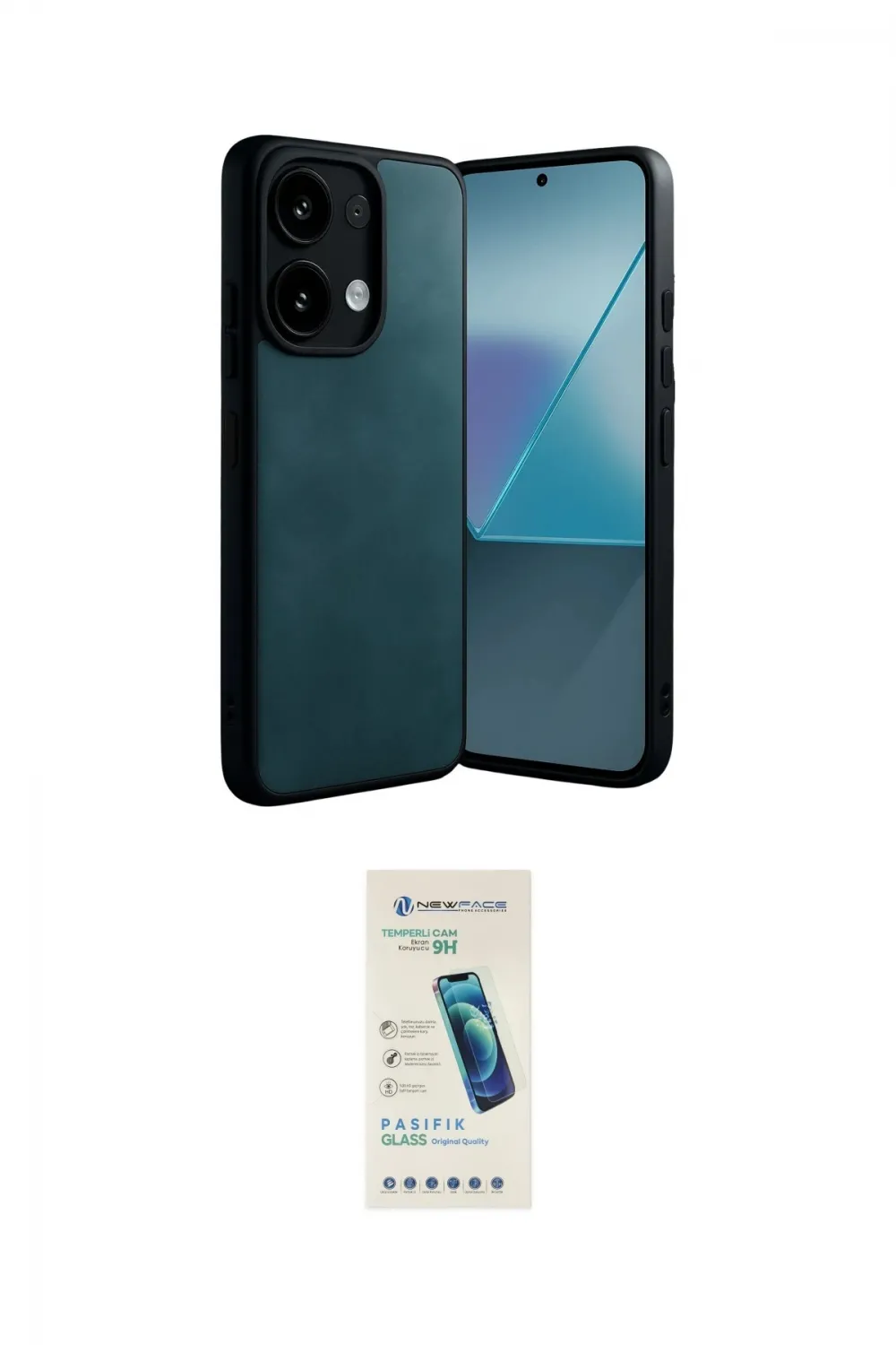 ieg™ Redmi Note 13 4G Kılıf Kıvılcım Işık Serisi - Şeffaf Pasifik Cam Ekran Koruyucu