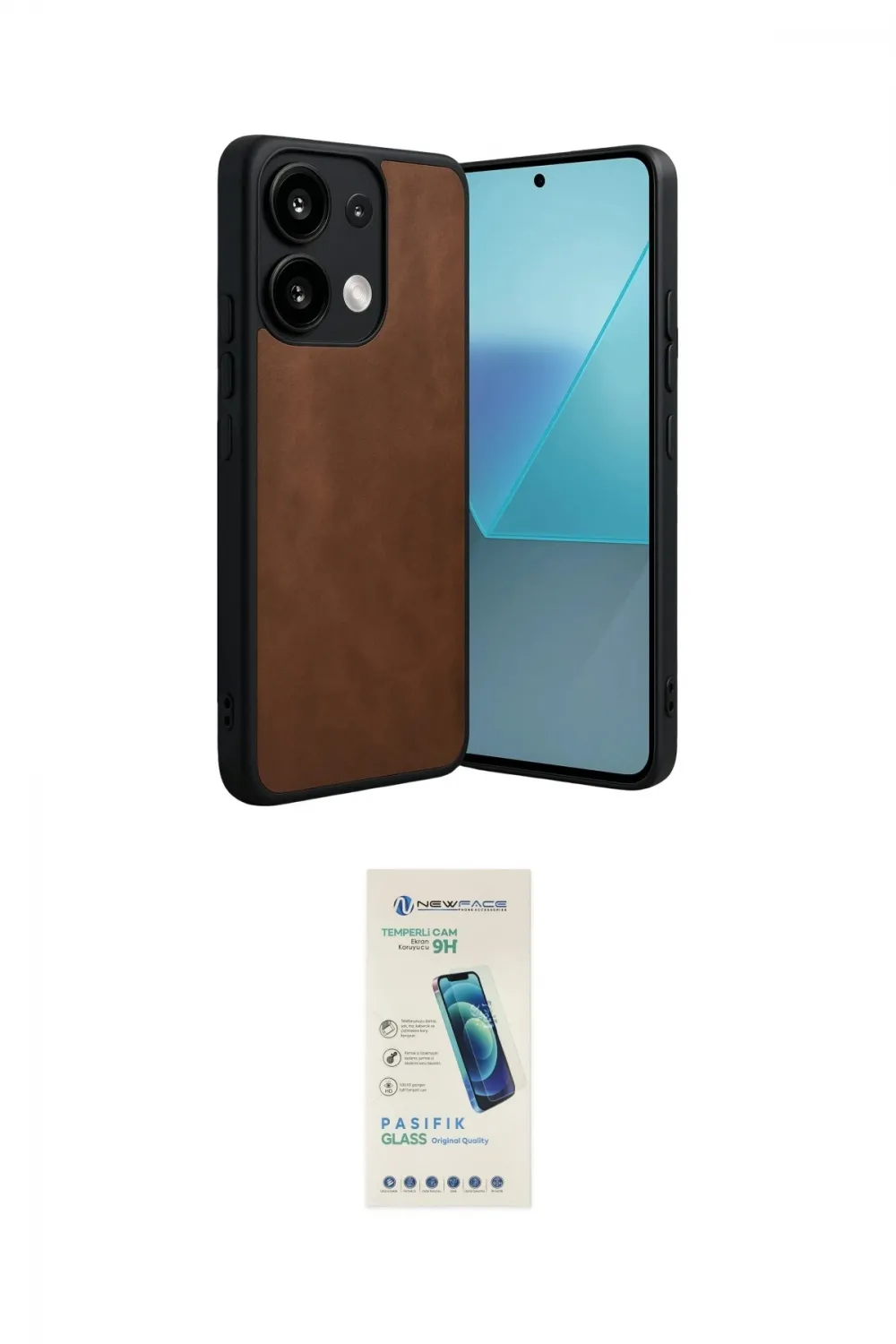 ieg™ Redmi Note 13 4G Kılıf Kıvılcım Işık Serisi - Şeffaf Pasifik Cam Ekran Koruyucu