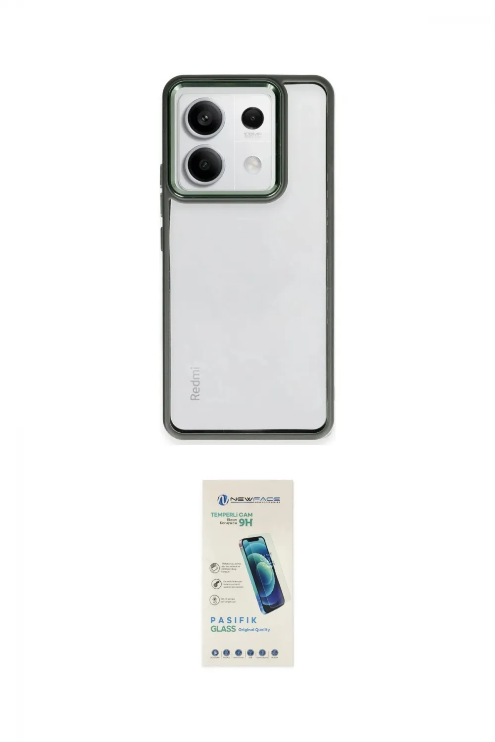 ieg™ Redmi Note 13 4G Kılıf Nova Işık Serisi - Şeffaf Pasifik Cam Ekran Koruyucu