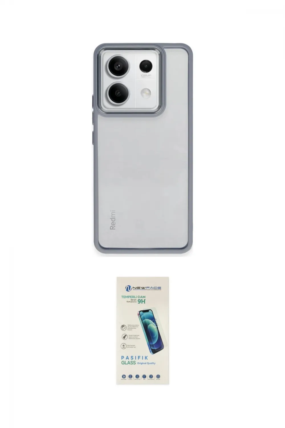 ieg™ Redmi Note 13 4G Kılıf Nova Işık Serisi - Şeffaf Pasifik Cam Ekran Koruyucu